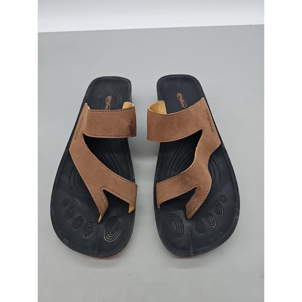 Aerothotic Odal Split Toe Women's Arch Support Sandal Khaki Sz 41 Us 10